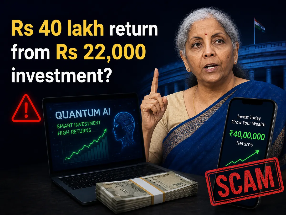 Quantum AI scam promises Rs 40 lakh from Rs 22000 using Nirmala Sitharaman name