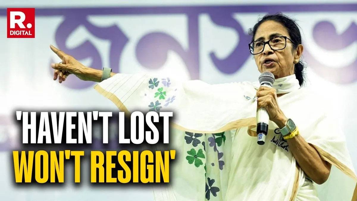 Mamata Banerjee Refuses to Resign Claims Moral Victory After BJP Sweeps West Bengal