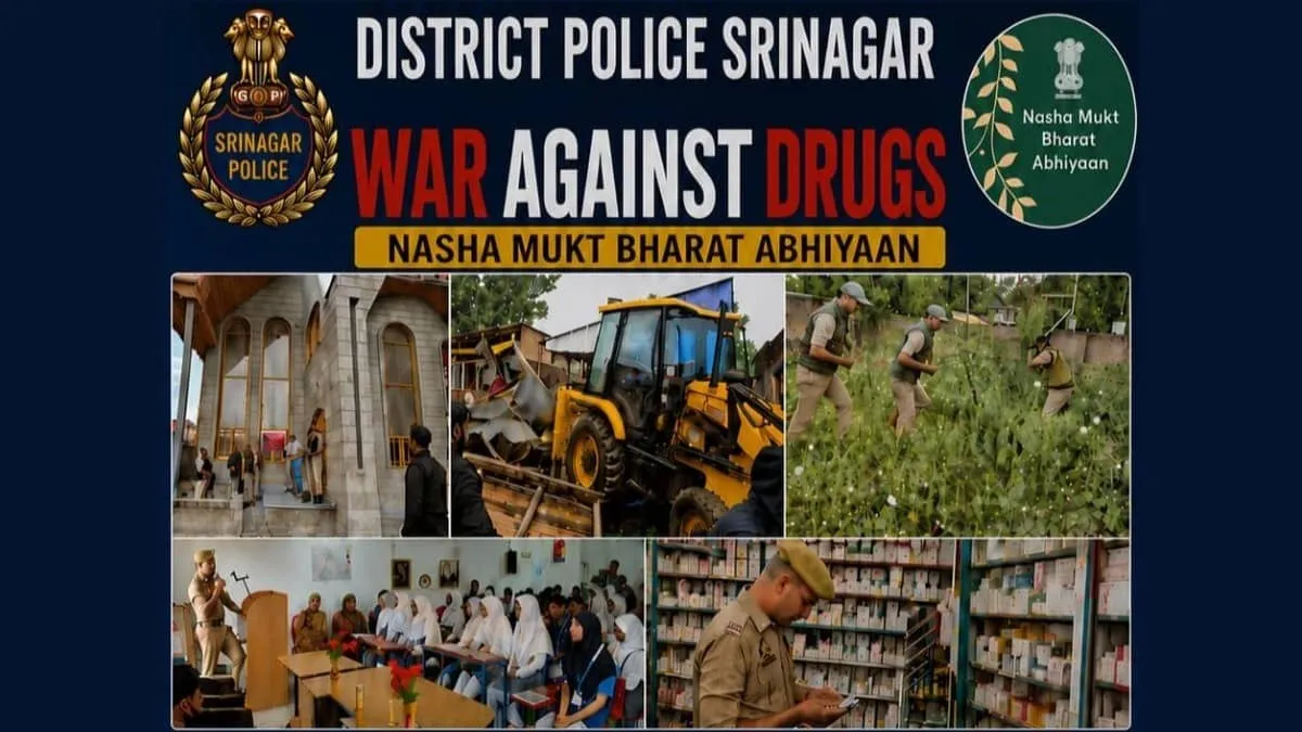 Srinagar Police Seize Crores in Drug Crackdown With 101 Cases and 143 Arrests
