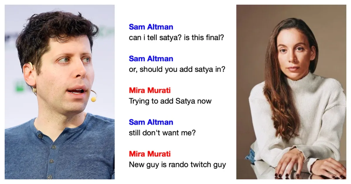 Sam Altman texts to Mira Murati reveal frantic moments during OpenAI coup and ouster