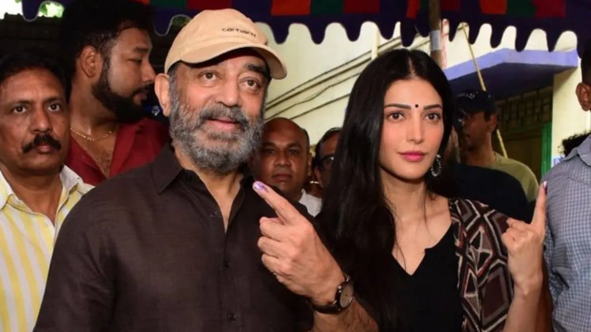 Kamal Haasan and Shruti Haasan accused of VIP voting treatment in Tamil Nadu election