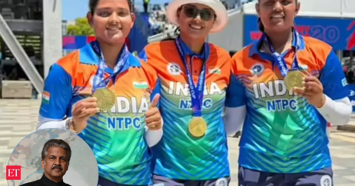 Anand Mahindra celebrates India archers World Cup gold beating hosts China in a shoot off