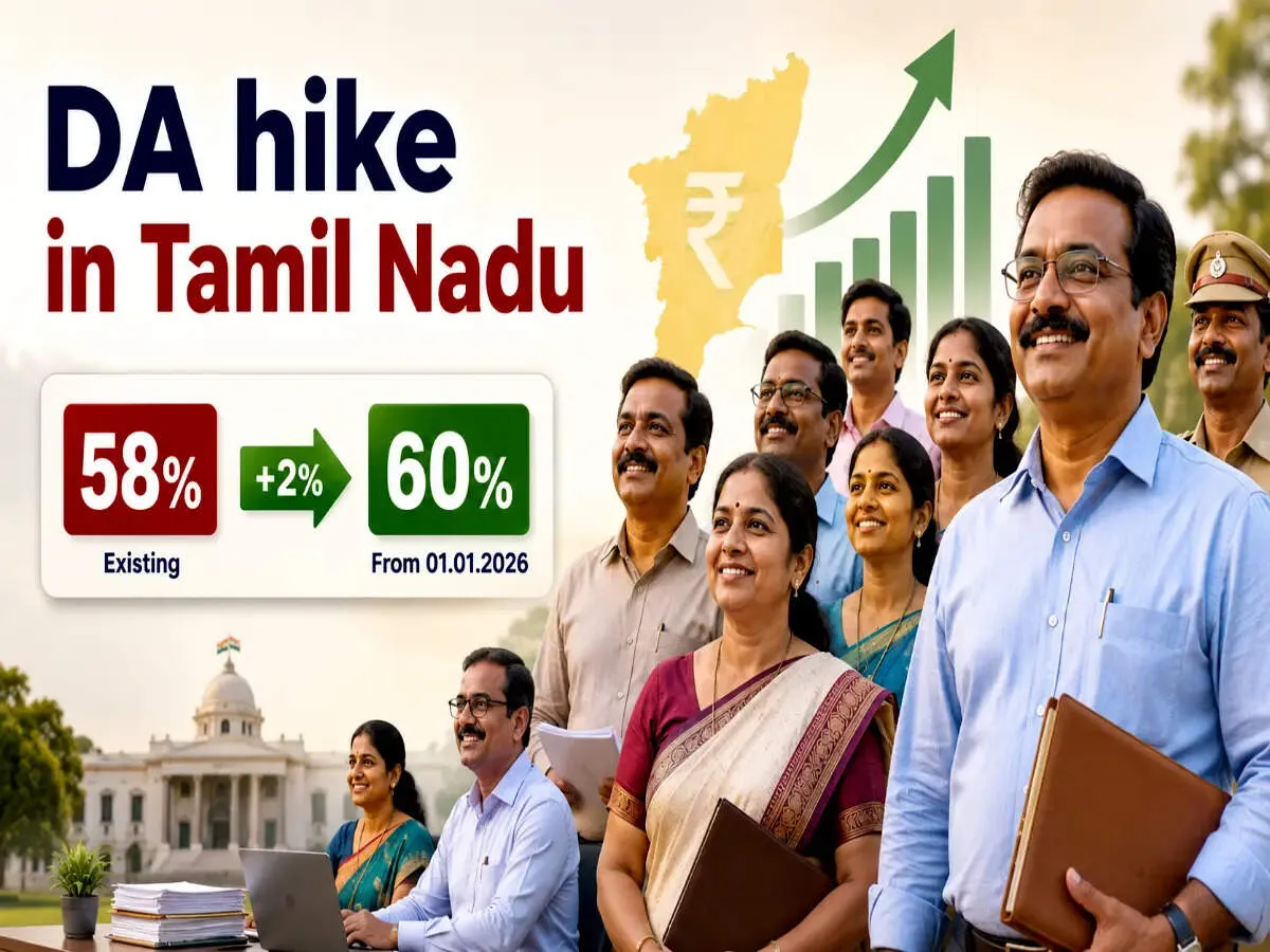 Tamil Nadu DA rises 2% to 60% from Jan 1 2026 Here is monthly pay jump by pay band