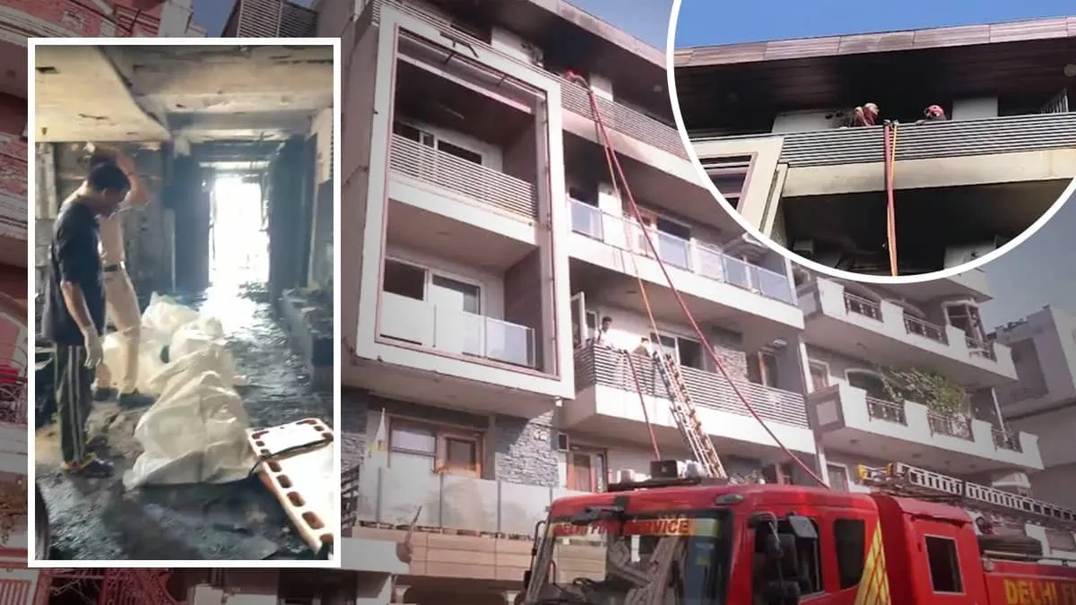 Delhi apartment fire kills nine as layout traps residents behind locked terrace and stairs