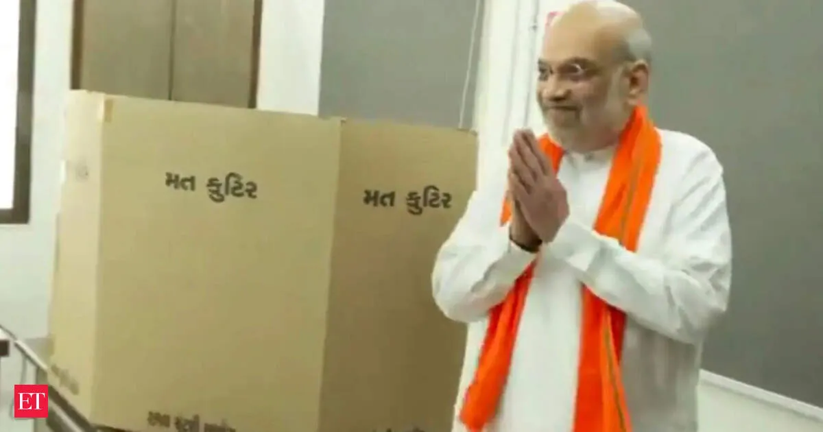 Amit Shah and Bhupendra Patel cast votes as Gujarat local body election begins April 28 counting