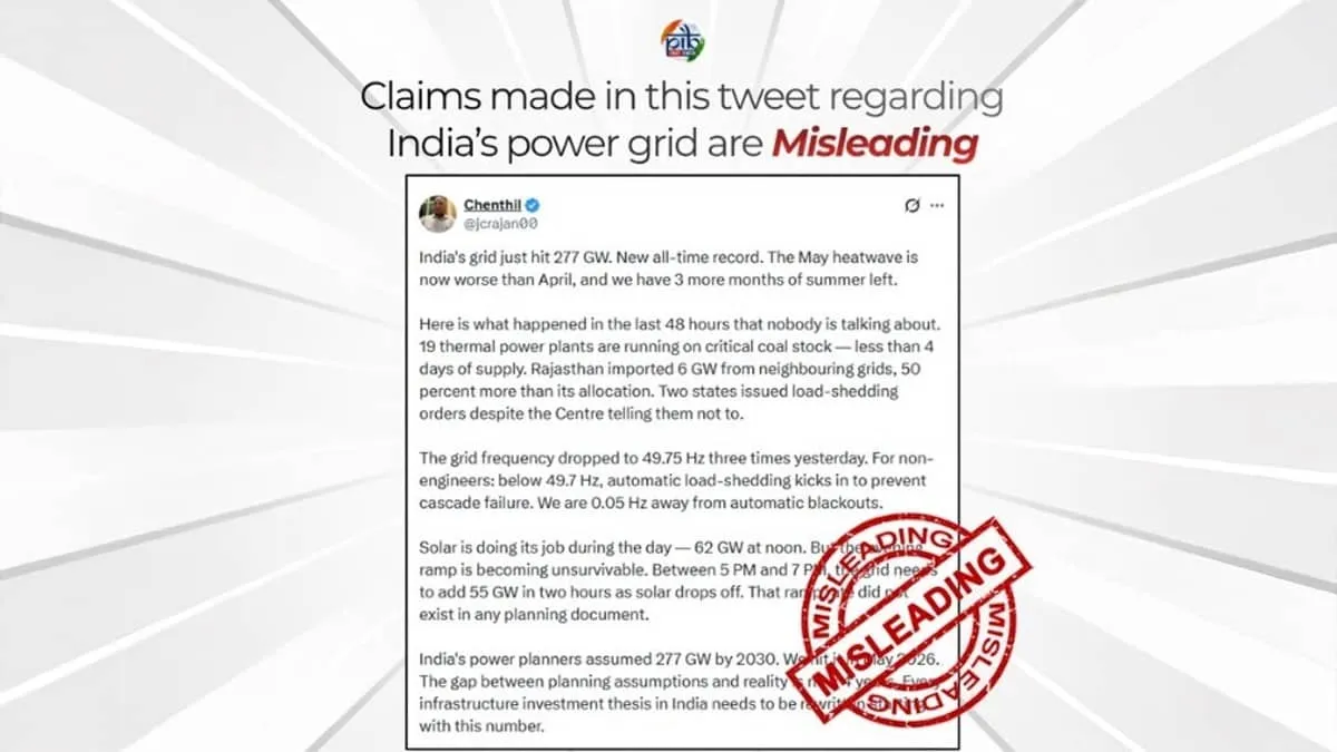 PIB Slams Viral Coal Panic Claim India Power Supply Still Meets Peak Demand