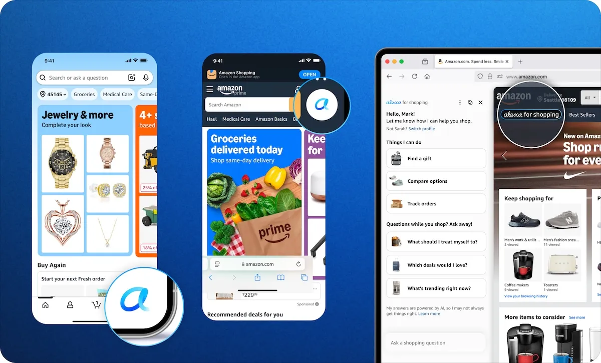 Amazon launches an AI shopping assistant in its search bar powered by Alexa replacing Rufus