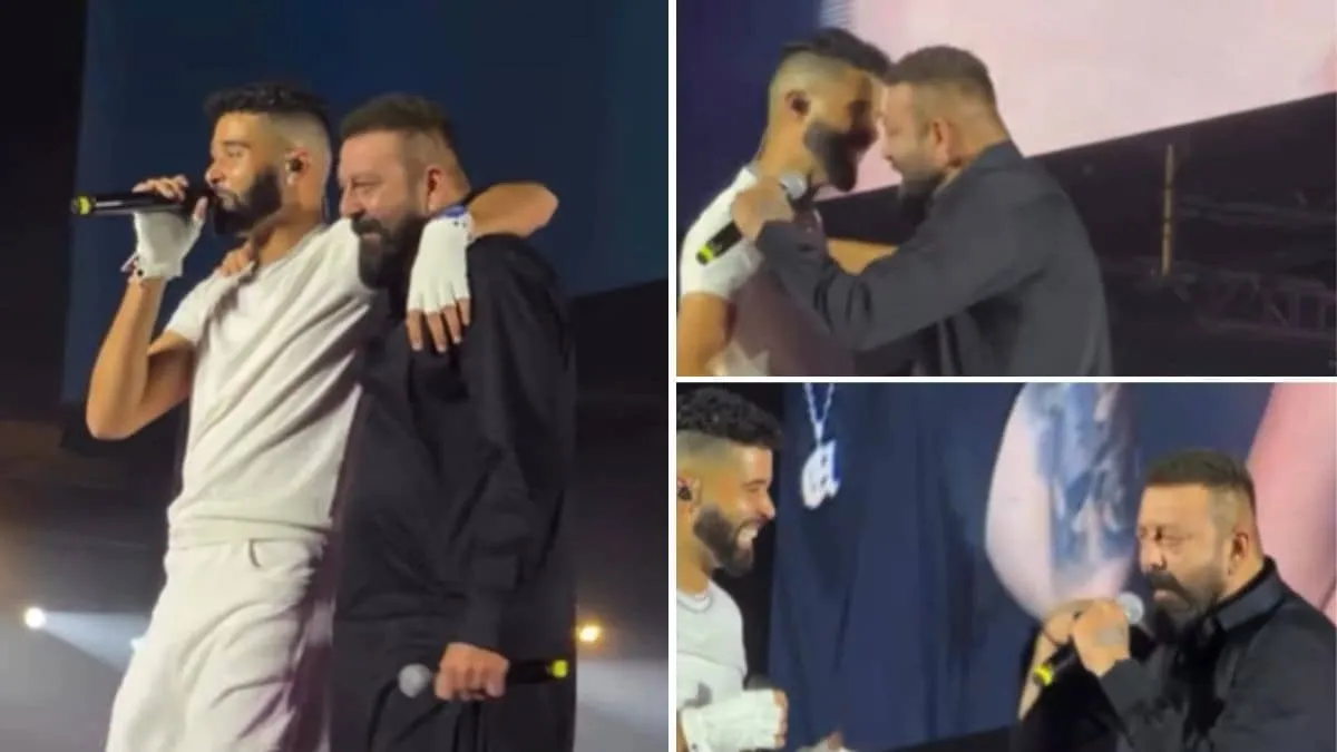 Sanjay Dutt surprises fans at AP Dhillon Mumbai concert with unexpected star cameo
