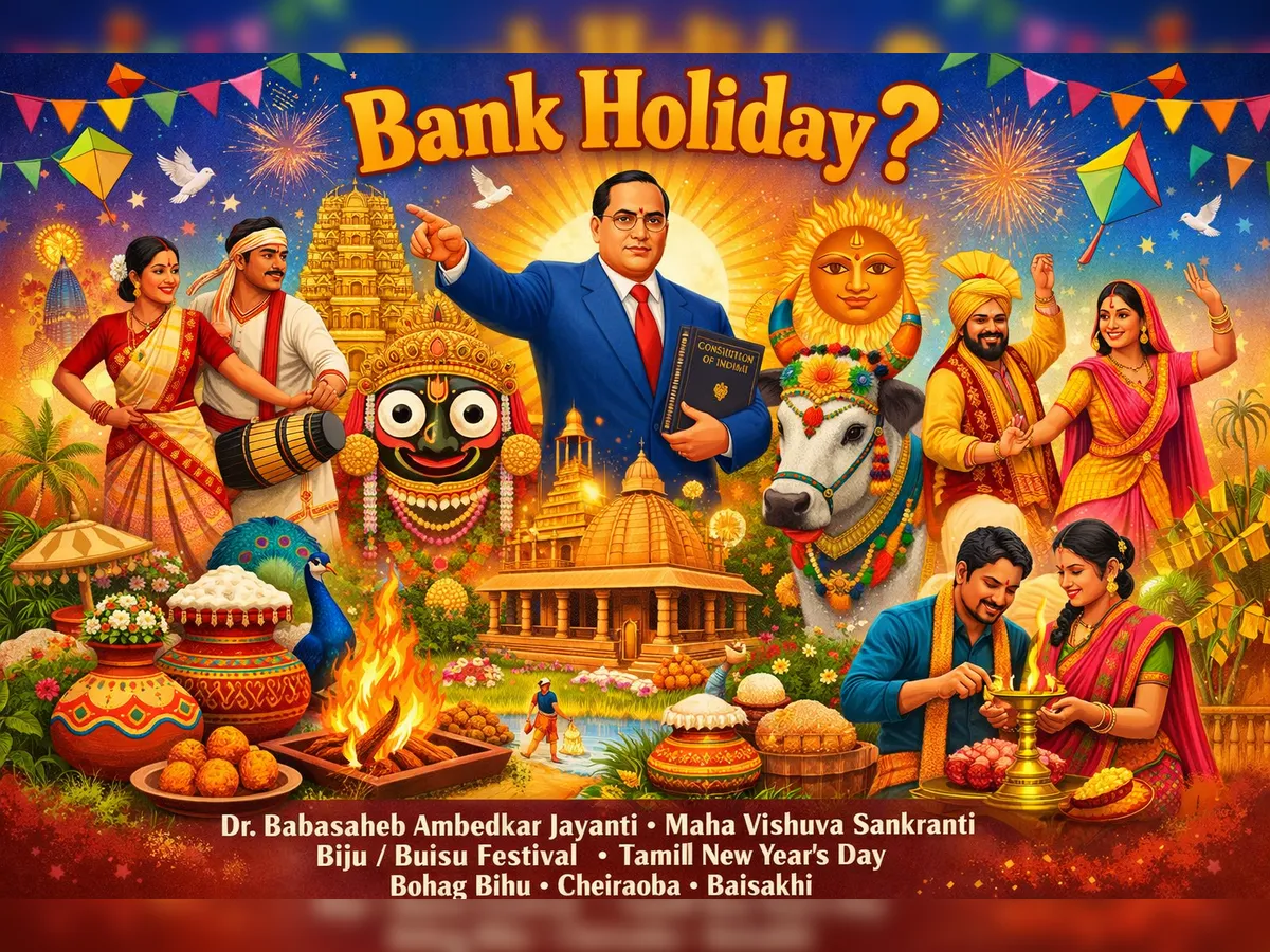 Banks may shut today on Ambedkar Jayanti 2026 as regional festivals pile up nationwide