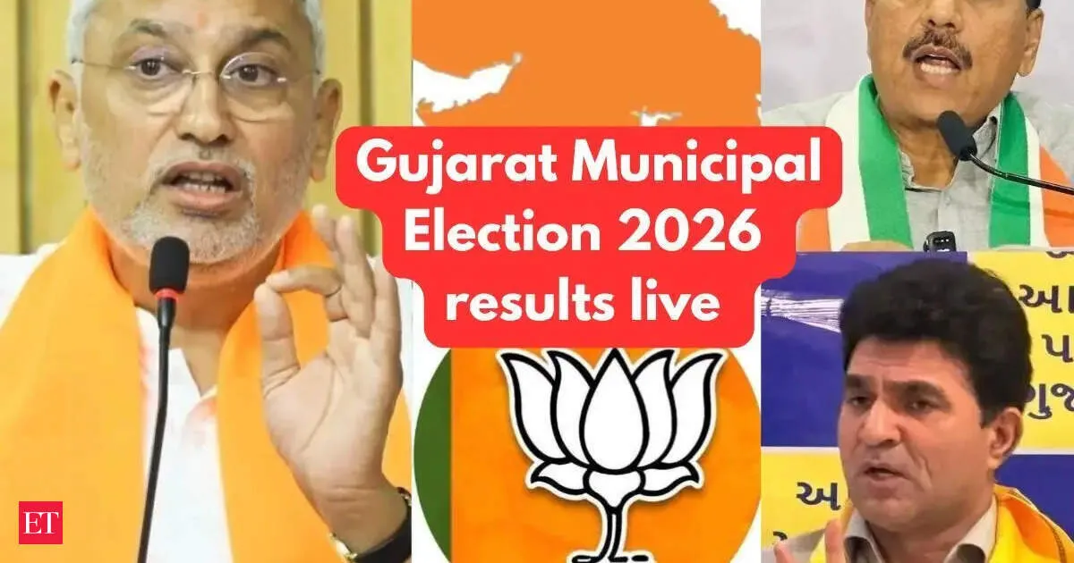 Gujarat municipal election results 2026 live counting underway who is leading where today