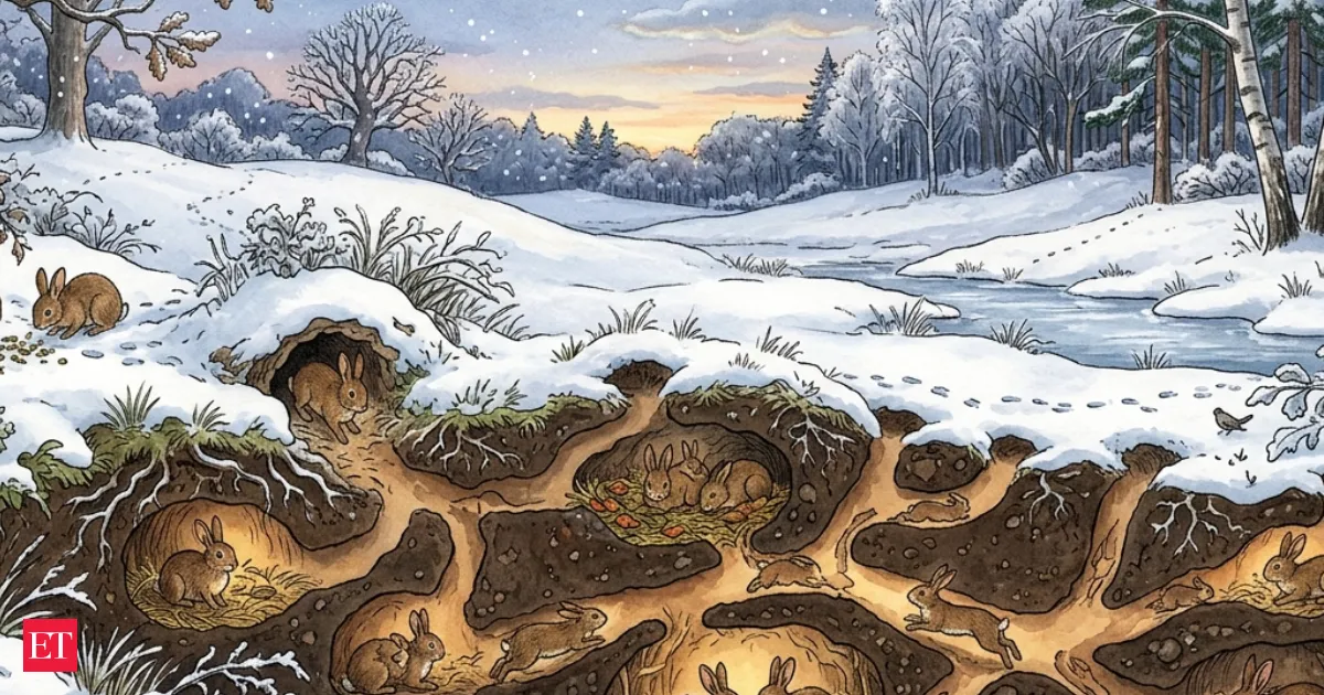 Silent subletters in rabbit burrows let parasites survive winter longer