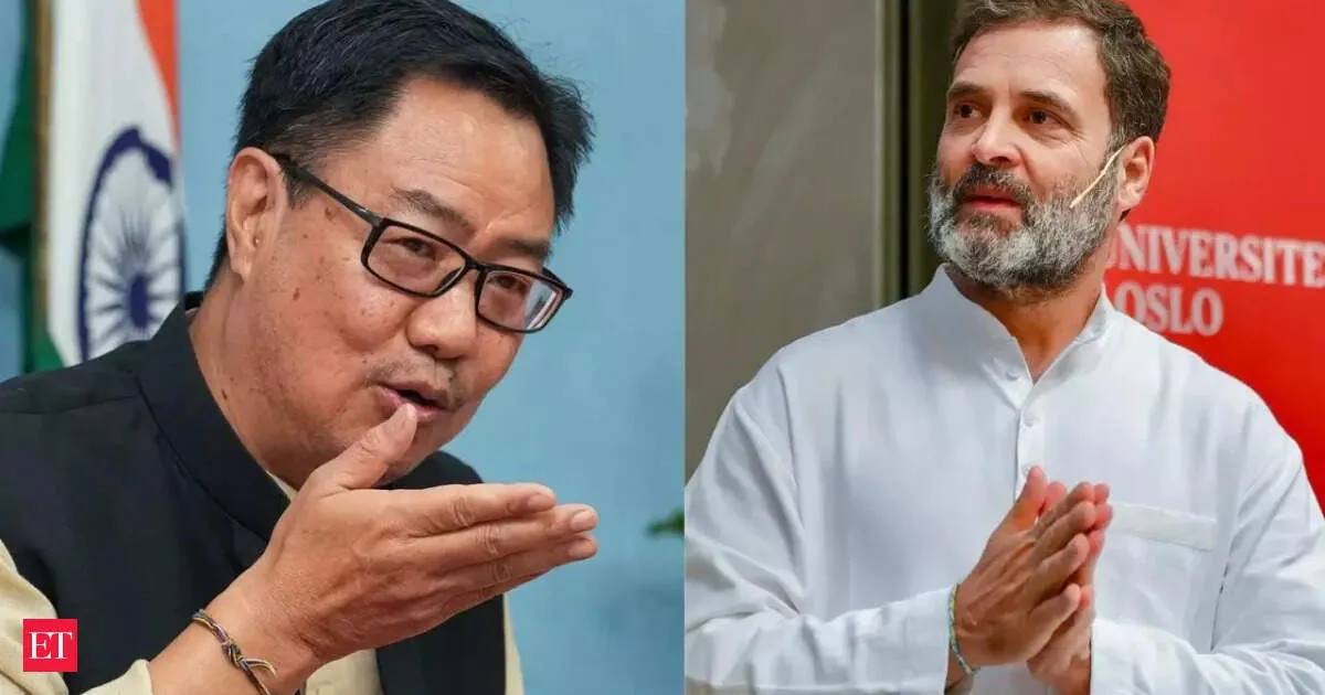 Kiren Rijiju calls Rahul Gandhi foreign trip questions very serious and demands travel disclosures to avoid legal trouble