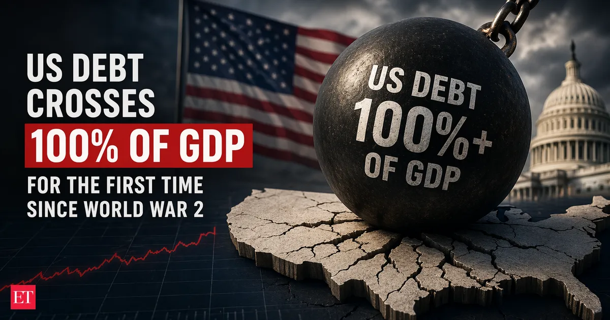 US debt tops entire economy as 100 percent of GDP flips a dangerous era