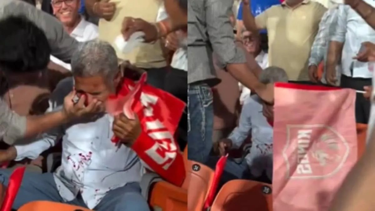 Priyansh Arya viral incident leaves PBKS RR fan bloodied sparking stadium safety gear debate