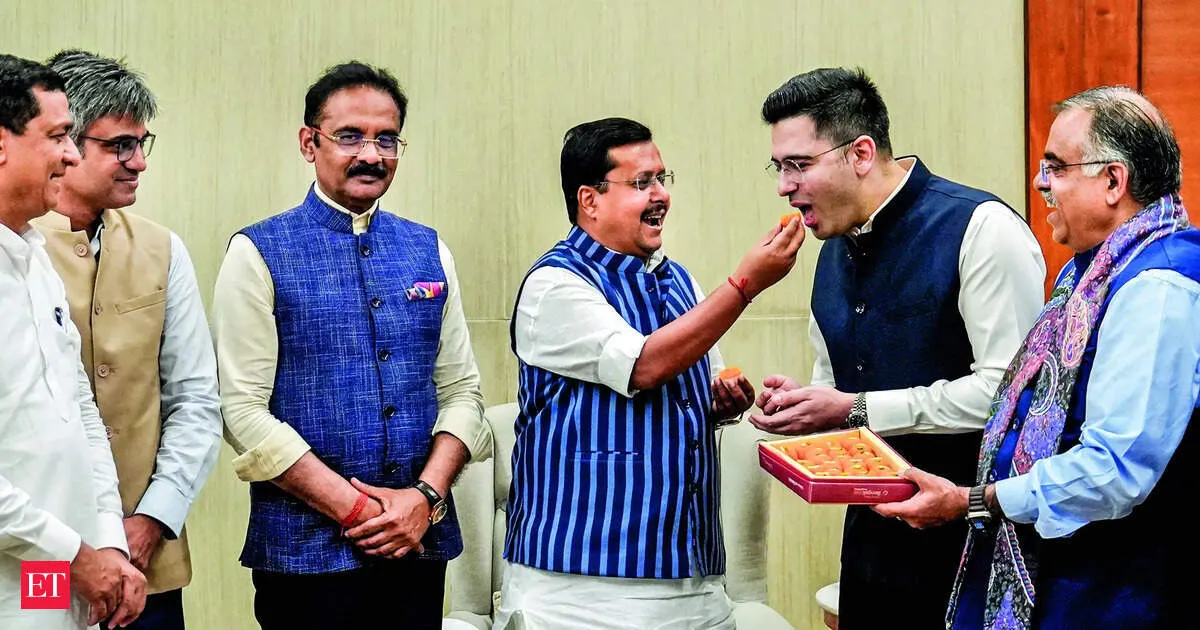 7 of 10 AAP Rajya Sabha MPs cross over to BJP including Raghav Chadha and Swati Maliwal