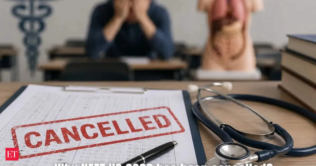 NEET UG 2026 cancelled NTA ends exam after alleged irregularities nine days later what happens next