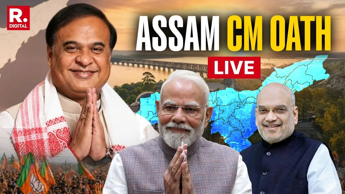 Assam CM Oath Live Himanta Biswa Sarma to swear in for second consecutive term after NDA win
