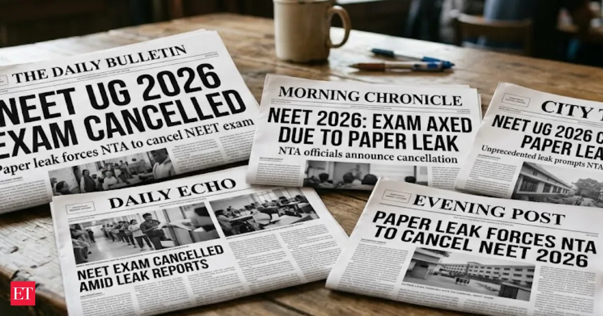 NTA cancels NEET UG 2026 as exam disruptions pile up nationwide