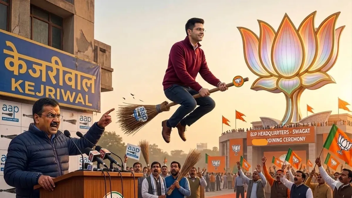 Raghav Chadha Quits AAP Joins BJP With Six MPs and Memes Take Over Online