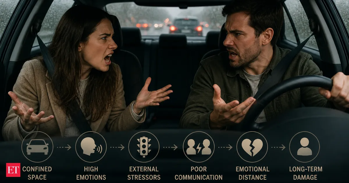 Couples fighting in the car may signal a hidden relationship pattern, survey suggests