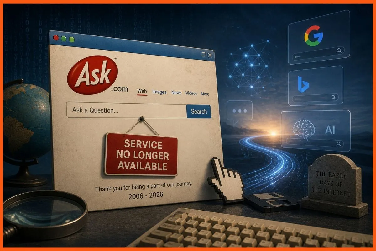 Ask.com shuts down in 2026 ending the internet era of question based search