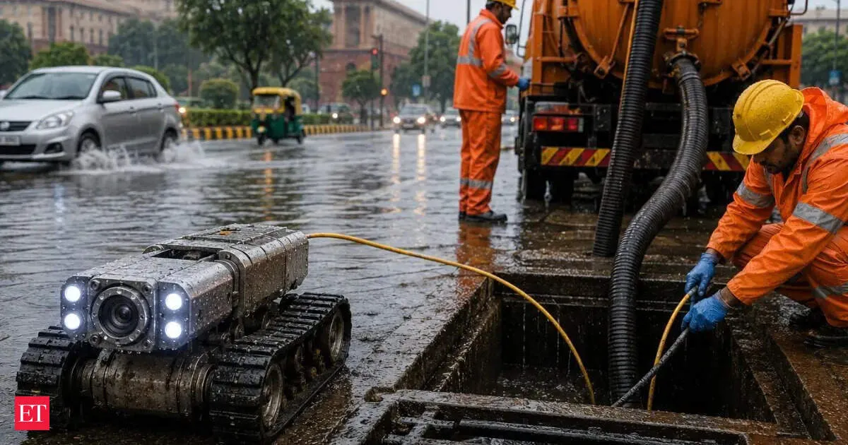 NDMC unveils robotic monsoon plan with CCTV GIS and drain surveys to curb Delhi waterlogging