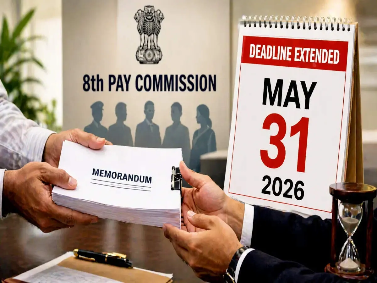 8th Pay Commission deadline extended to May 31 2026 but submissions must be online only