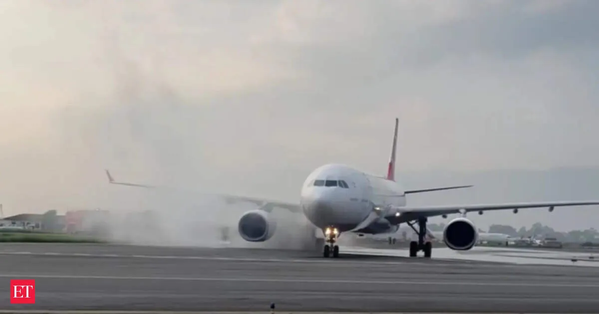 Tyre fire during landing in Nepal as Turkish Airlines evacuates all 278 passengers safely