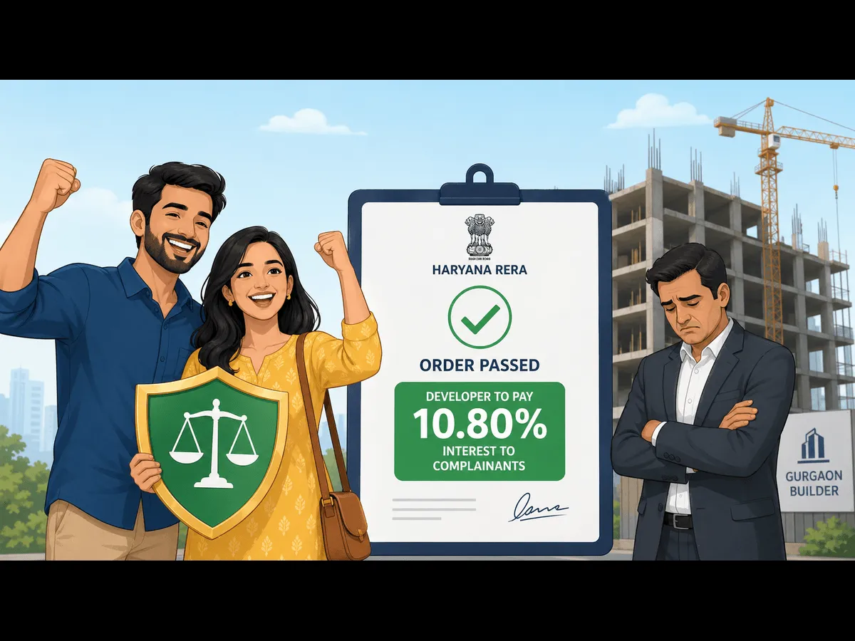 Haryana RERA orders builder to pay 10.80% interest after a decade long homebuyer fight