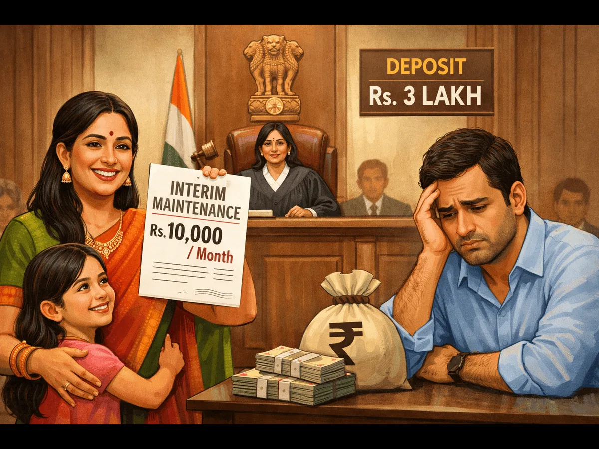 Bombay HC orders Rs 3 lakh deposit as interim maintenance based on her independent income test