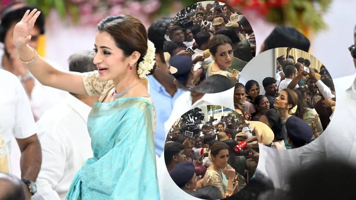 Trisha Mobbed at Vijay Swearing In in Chennai as Viral Videos Ignite Social Media