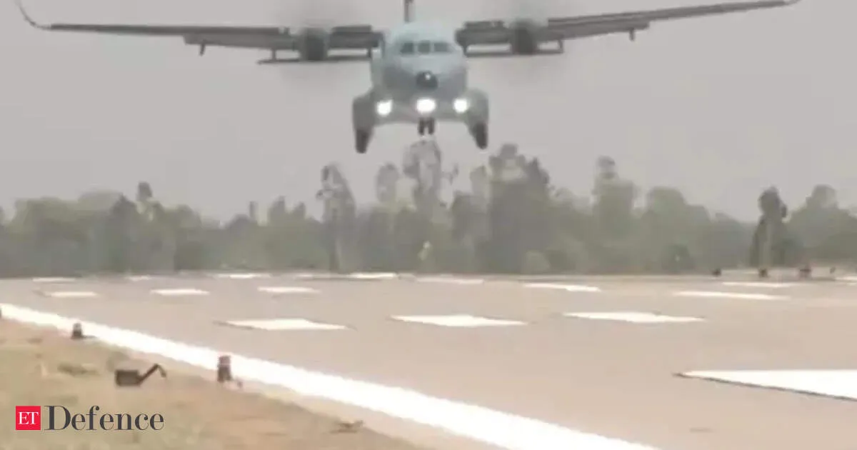 Airbus C295 lands on Purvanchal expressway testing highway runway for wartime emergencies