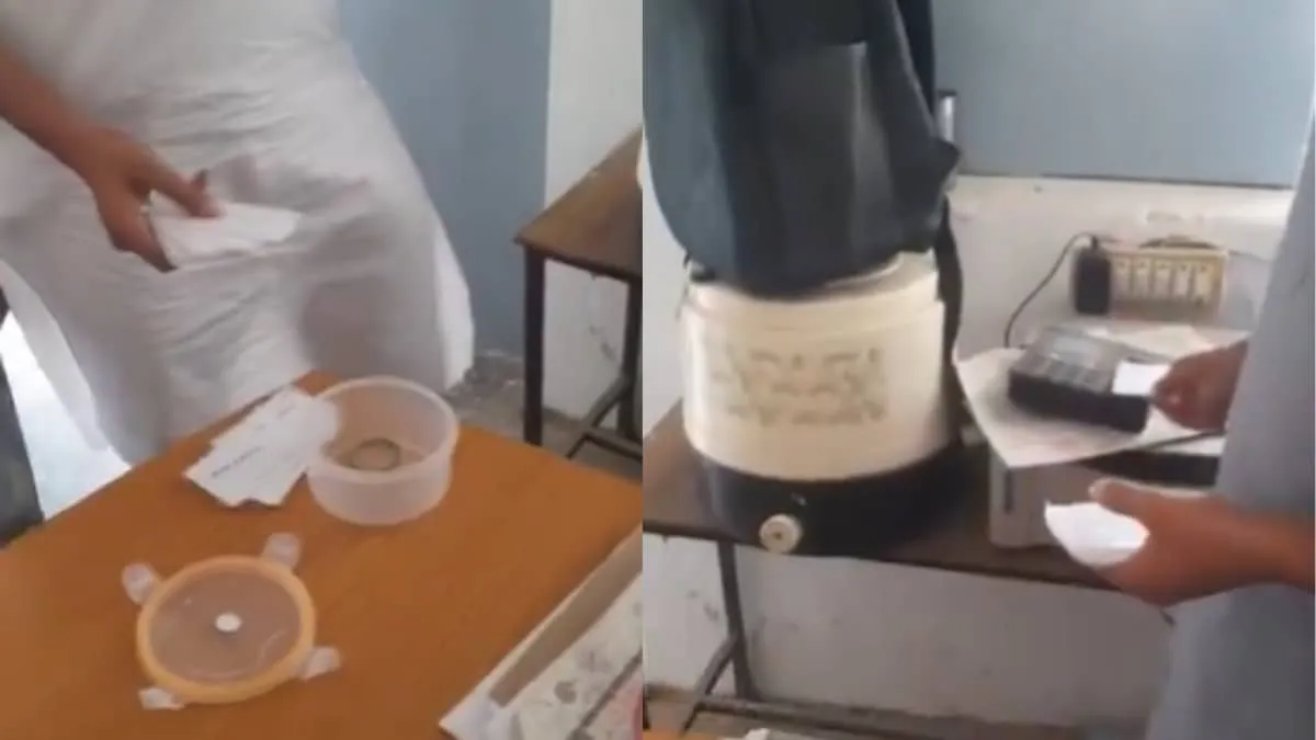 UP Madrasa Attendance Scandal Teachers Allegedly Fake Biometric Marking With Plastic Cards