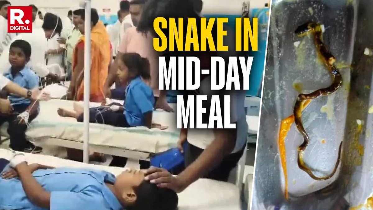 Baby snake claim in Bihar mid day meal as 250 children fall ill