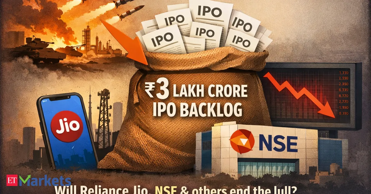 Iran war hits India IPOs piling up Rs 3 lakh crore Will Jio NSE relaunch listings soon