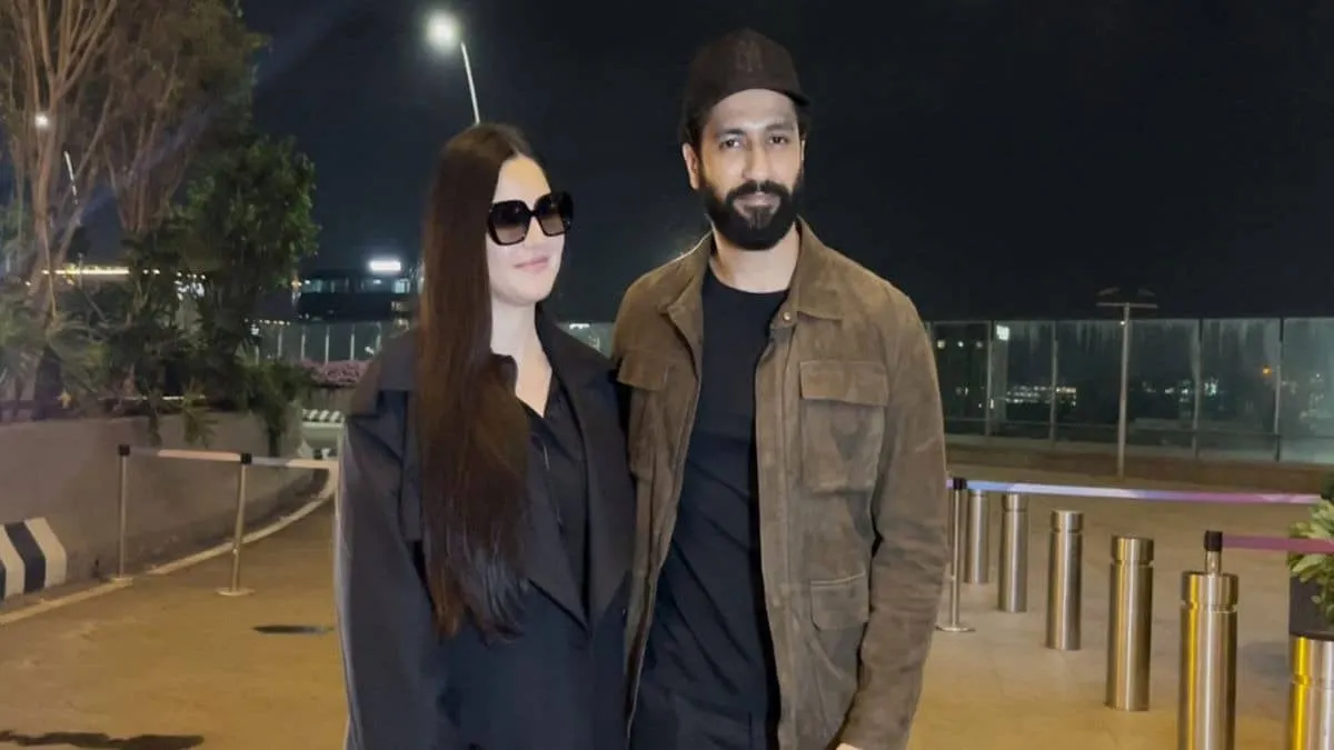 Katrina Kaif and Vicky Kaushal make first public airport appearance after welcoming son Vihaan