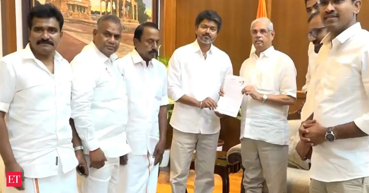 TVK Vijay stakes claim to form Tamil Nadu government after single largest win