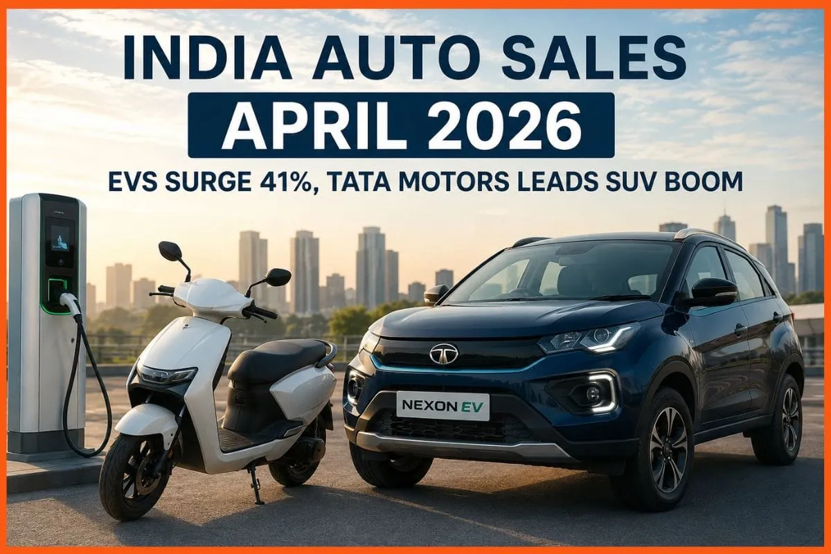 India Auto Sales April 2026 EVs Surge 41% and Tata Motors Dominates SUV Boom With Punch Nexon