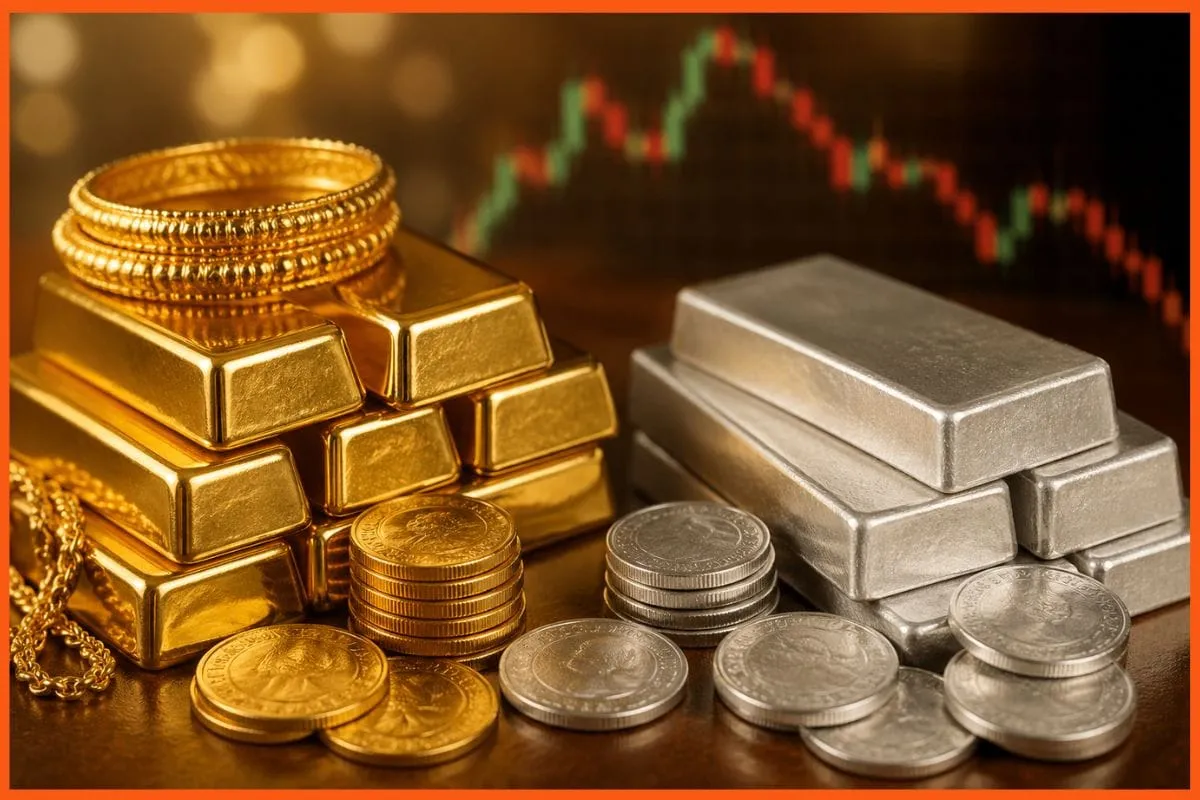 Gold and Silver Prices Drop in India on 27 April 2026 Gold Near 1 52 Lakh Silver Falls