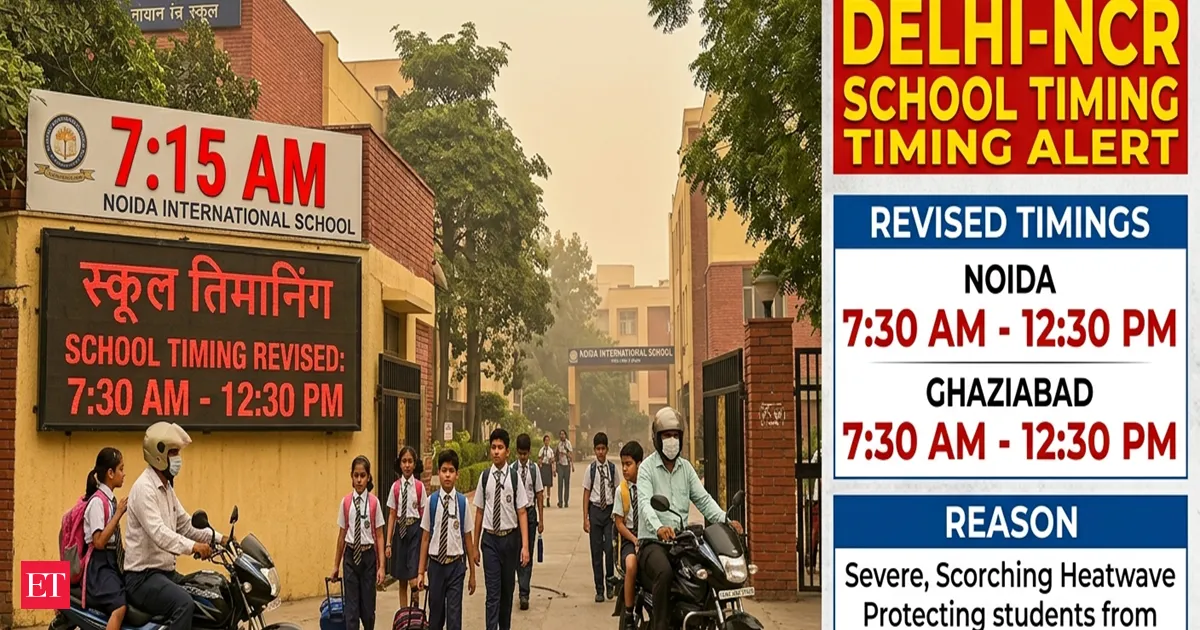 Noida and Ghaziabad school timings shift early as heatwave pushes classes to 1230