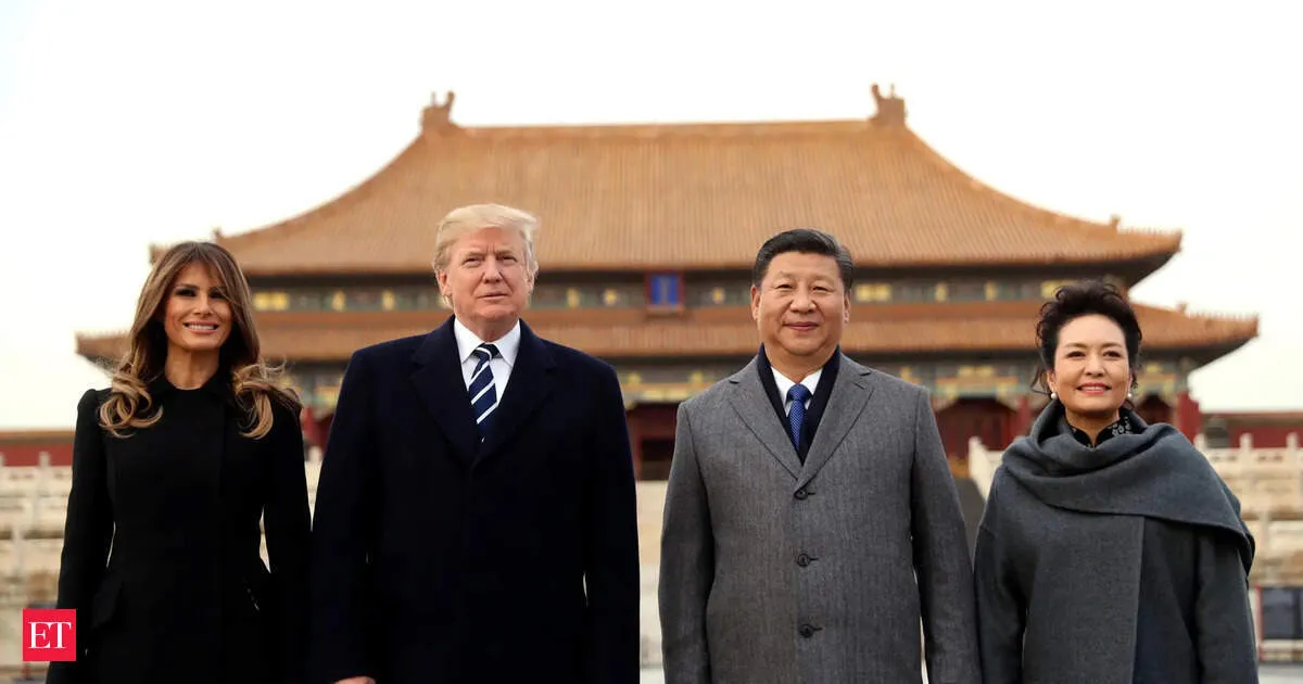Trump flies to Beijing without Melania yet brings three women who run his messaging and media