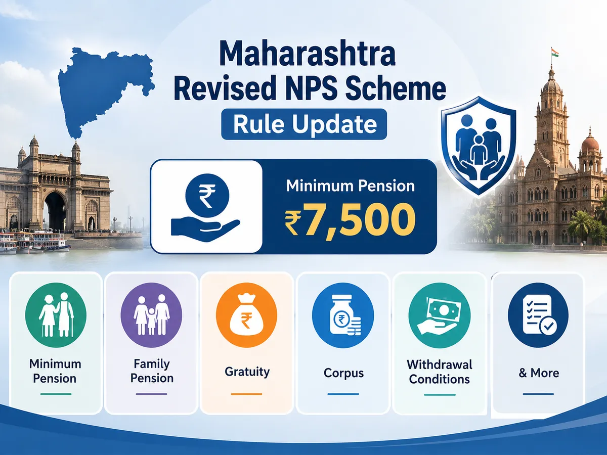 Maharashtra Revised NPS Promises Rs 7500 Minimum Pension for State Employees by 2026