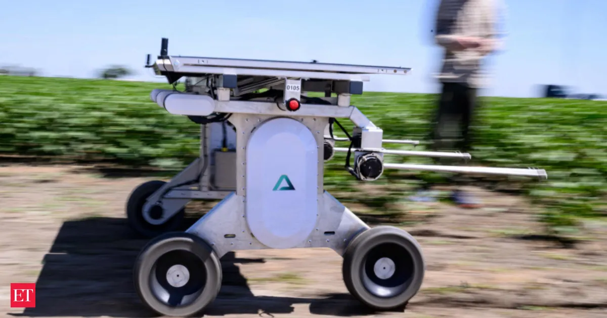 AI farm robots weed cotton fields without chemicals using sun power
