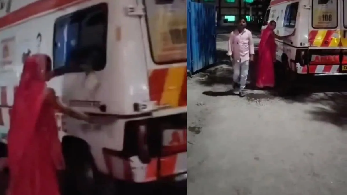 Katni Hospital Scandal Viral Video Wife Forced to Clean Ambulance While Husband Fought for Life