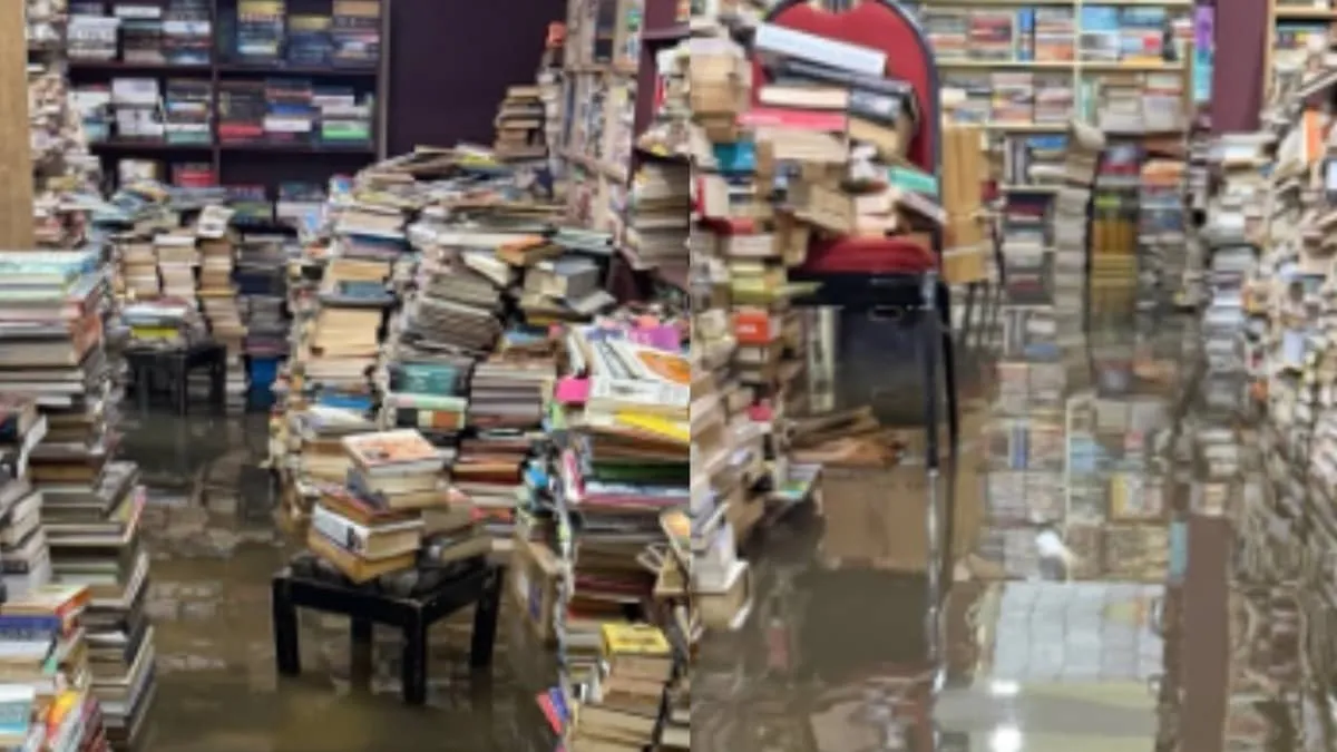 Bengaluru Rain Turns Bookworm Into a Wet Book Fair Viral Fix