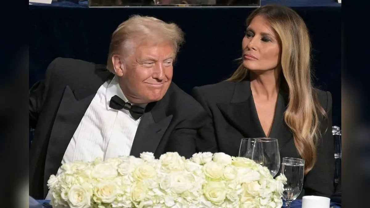 Trump cracks Melania marriage joke on live TV during King Charles welcome speech