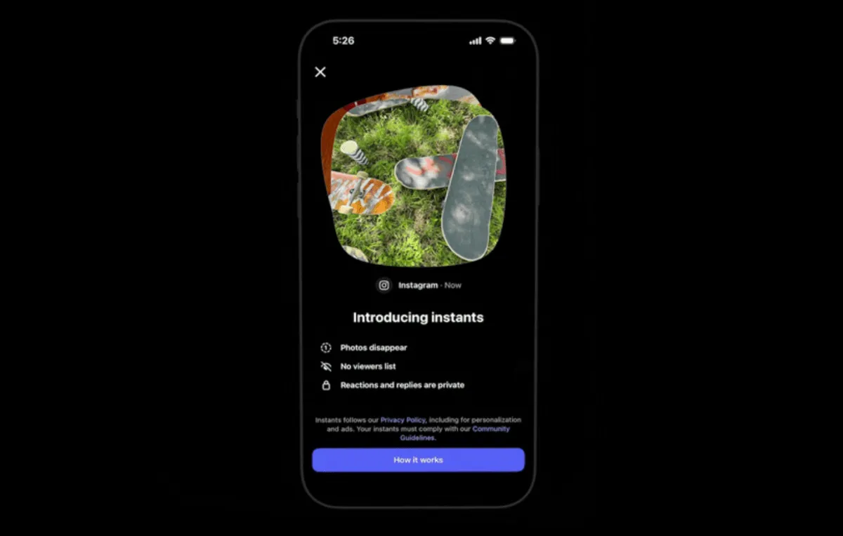 Instagram launches Instants letting close friends view photos once for 24 hours