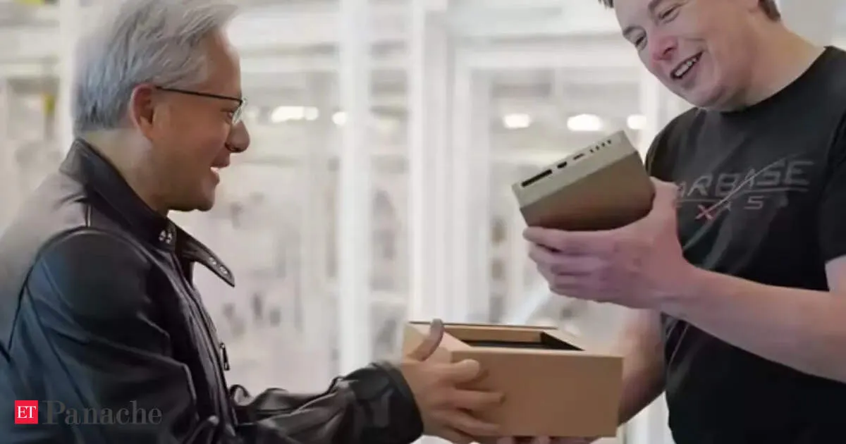 Musk and Jensen Huang reunite in Beijing after a decade, and one caption says it all
