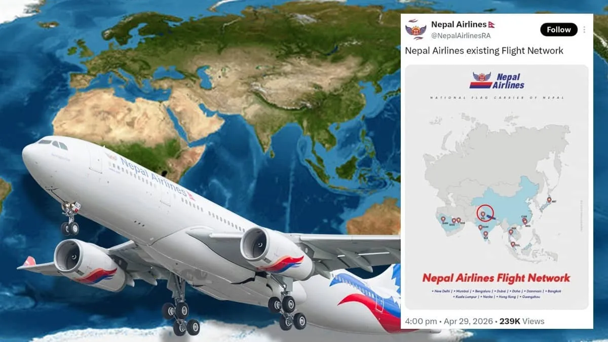Nepal Airlines apologises after map blunder falsely shows Jammu and Kashmir as Pakistan