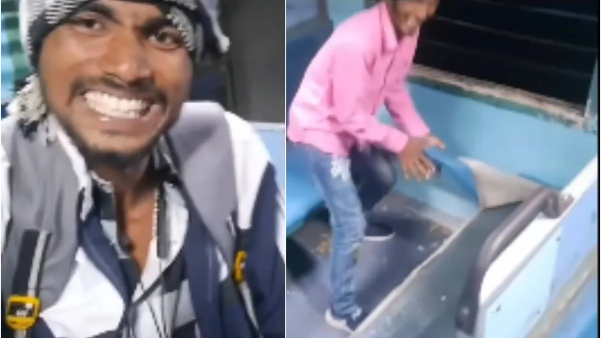 Video Shows Men Tearing Train Seat Covers While Filming Reels Outrage Erupts Nationwide
